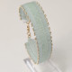 Bracelet fantaisie perles cristal Half Tila miyuki vert céladon - Villa Farese
