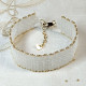 Bracelet fantaisie perles cristal Half Tila miyuki blanc - Villa Farese