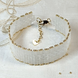 Bracelet fantaisie perles cristal Half Tila miyuki blanc - Villa Farese
