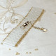 Bracelet fantaisie perles cristal Half Tila miyuki blanc - Villa Farese