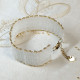 Bracelet fantaisie perles cristal Half Tila miyuki blanc - Villa Farese
