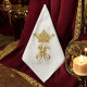 Serviette de table brodée personnalisée collection Couronne à votre initiale - Villa Farese