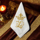 Serviette de table brodée personnalisée collection Couronne à votre initiale - Villa Farese