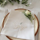 Serviette brodée personnalisée Rameau d'olivier - Villa Farese