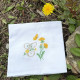 Serviette de table brodée Initiale personnalisée Fleur pissenlit - Villa Farese
