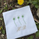 Serviette de table brodée Initiale personnalisée Fleur pissenlit - Villa Farese