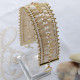 Bracelet manchette fantaisie Perles Tila et rocaille en verre de marque Miyuki - Villa Farese