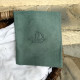 Six serviettes brodées main antique monogramme JD Vert forêt - Villa Farese