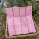 Huit serviettes brodées main antique monogramme LC et BF rose ancien - Villa Farese