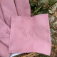 Huit serviettes brodées main antique monogramme LC et BF rose ancien - Villa Farese