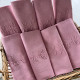 Huit serviettes brodées main antique monogramme LC et BF rose ancien - Villa Farese
