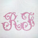 Nappe vintage brodée initiales RF 150x250cm - Villa Farese