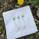 Serviette de table brodée initiale personnalisée Fleurs - Villa Farese