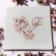 Serviette de table brodée initiale personnalisée Fleurs - Villa Farese