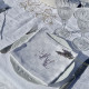 Serviette de table brodée initiale personnalisée Fleurs - Villa Farese