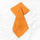 Six Serviettes de table brodées à vos initiales vintage couleur Orange - Villa Farese