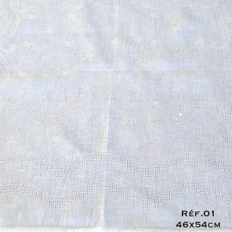 Douze serviettes damassé coton vintage - Villa Farese