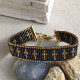Bracelet tissé motif croix - Perles en verre de marque Miyuki - Villa Farese