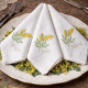 Serviette de table brodée prénom vintage Collection Mimosa - Villa Farese