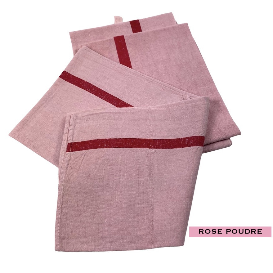 Torchon rose poudré